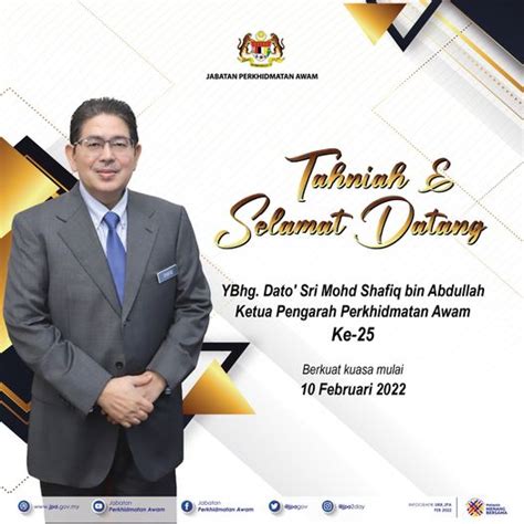 biodata ketua pengarah perkhidmatan awam